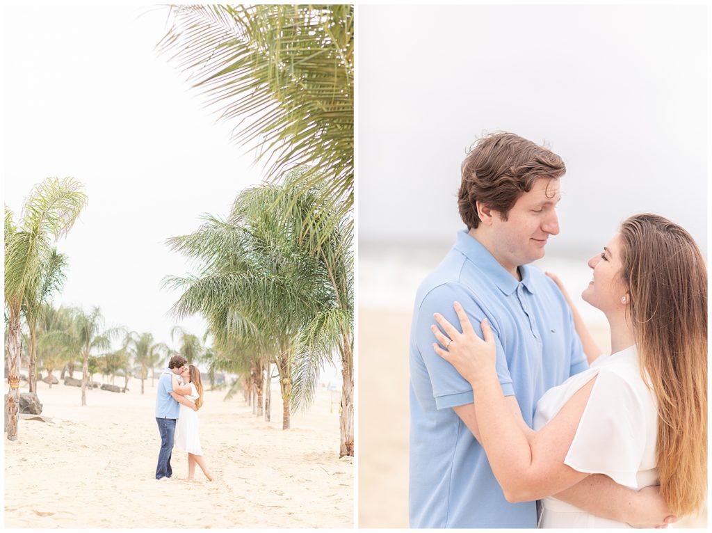 Photo of NJ Engaged Couple during engagement session at Pier Village with NJ Wedding Photographer Diana and Korey Photo and FIlm