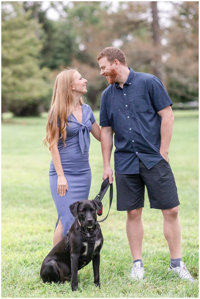 Monmouth County engagement session with dog