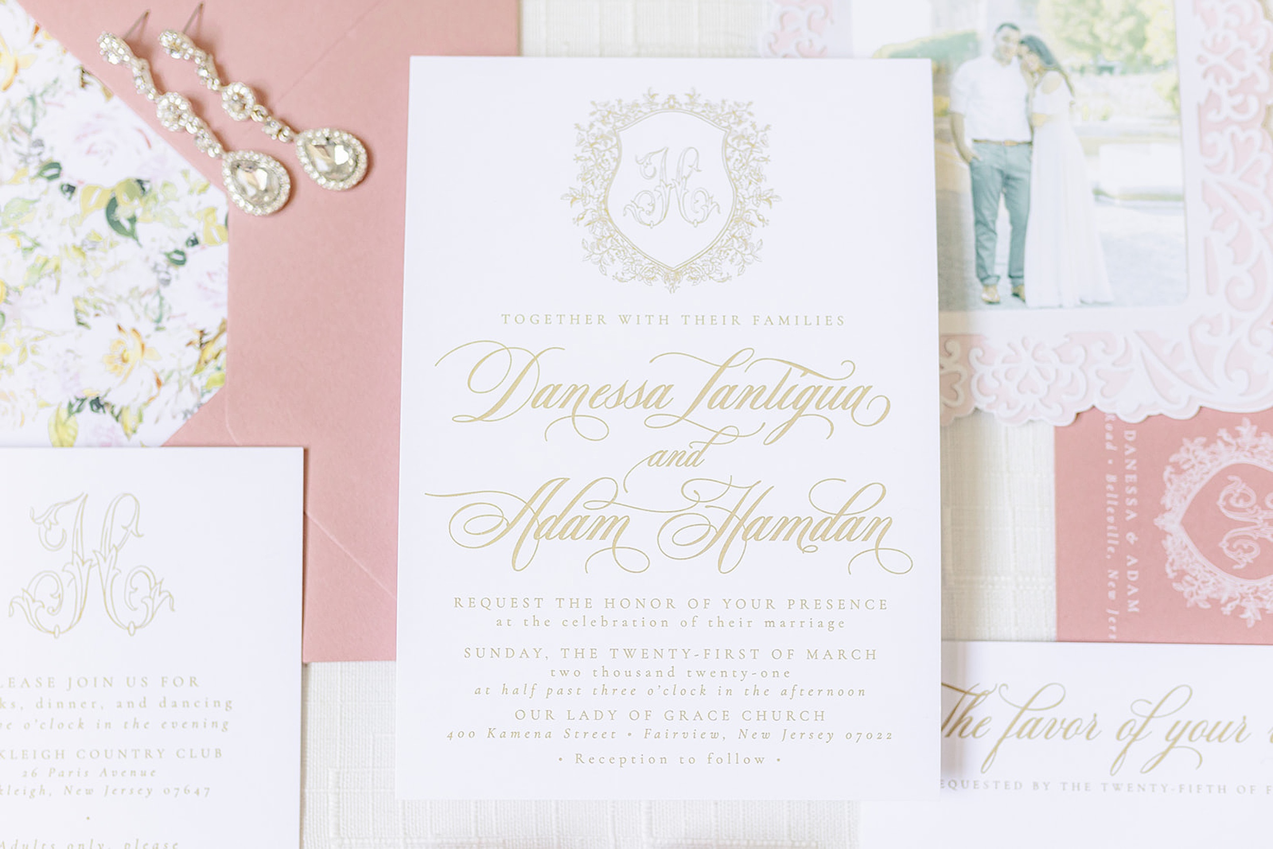 Details of wedding invitations for a wedding