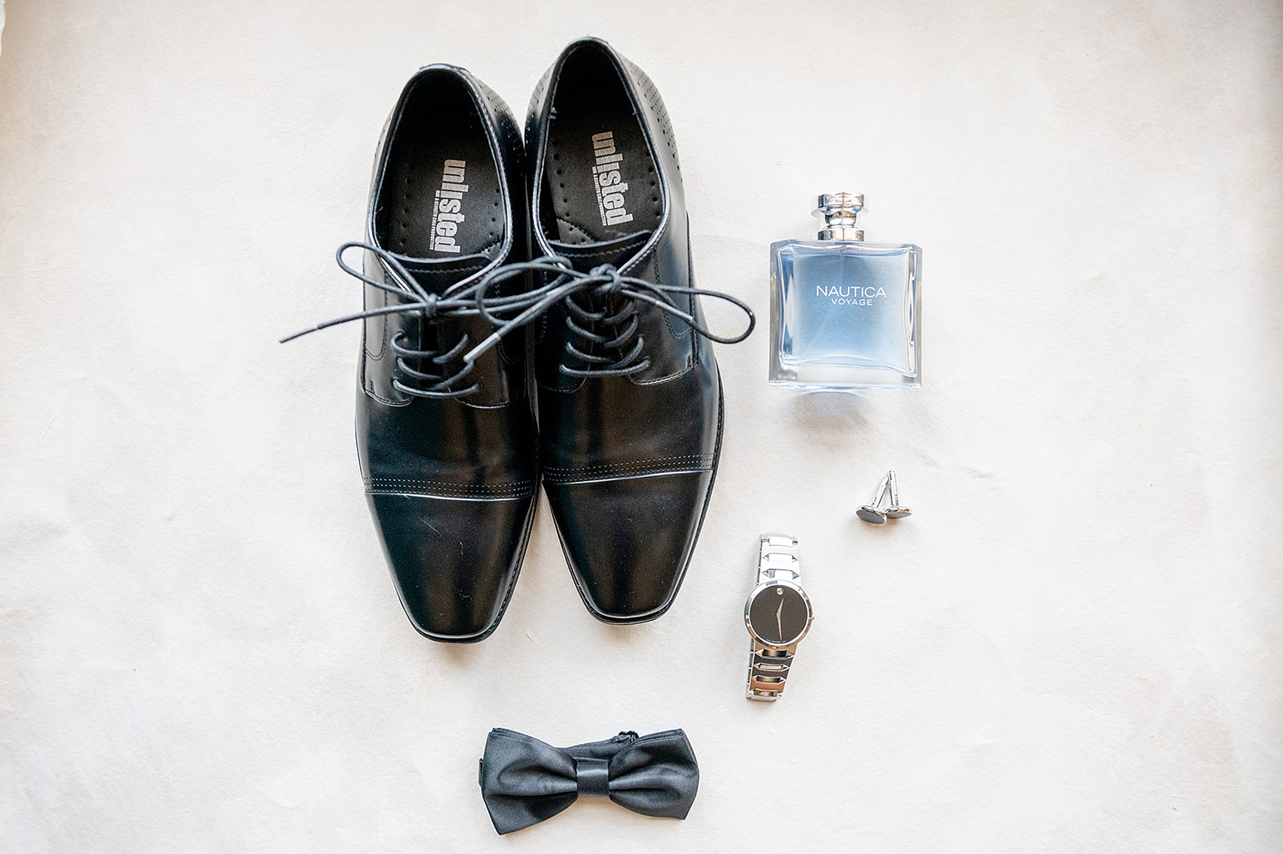 Details of a groom's effects for his wedding day