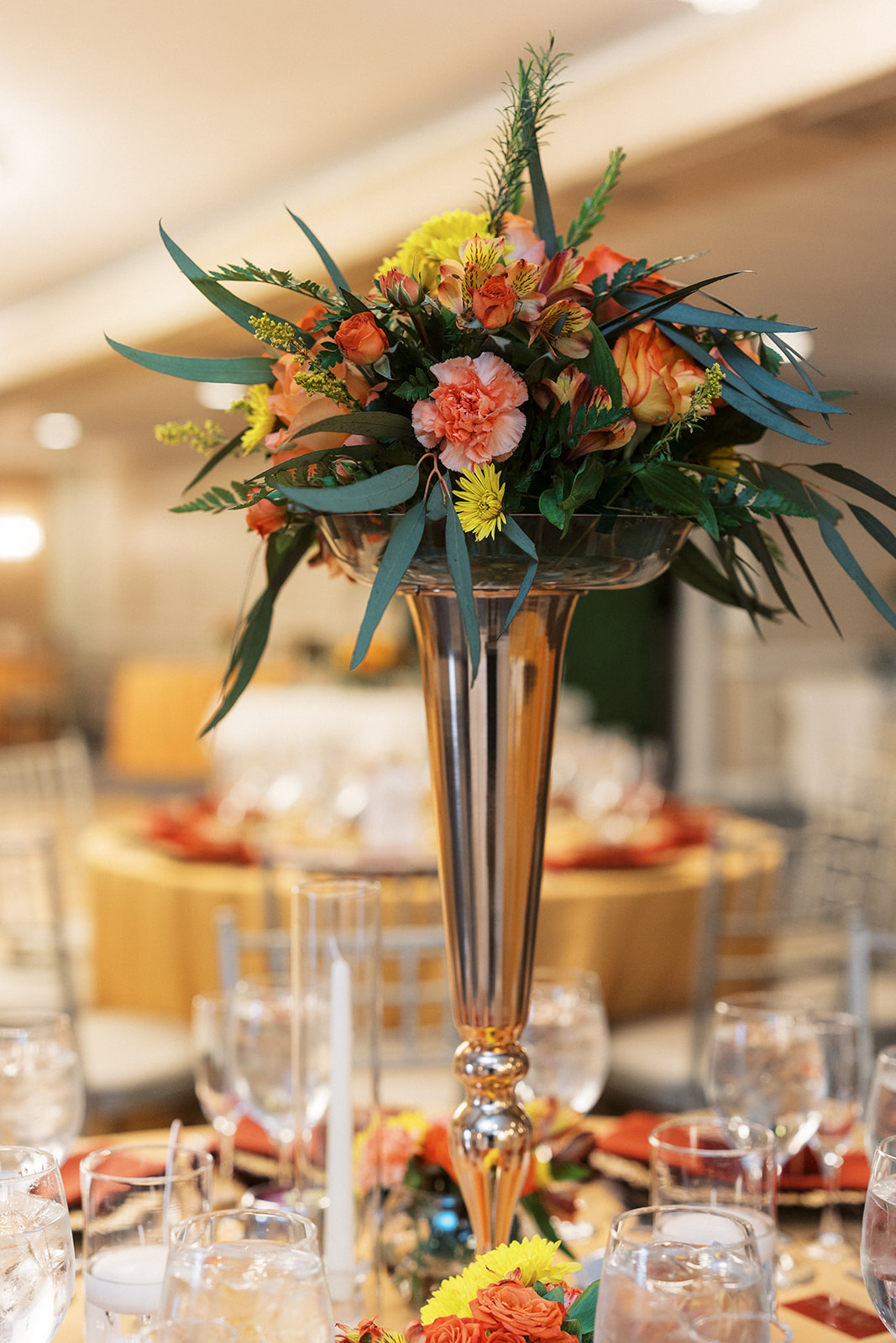 Details of a wedding reception center piece at The Shore Club Boutique Hotel